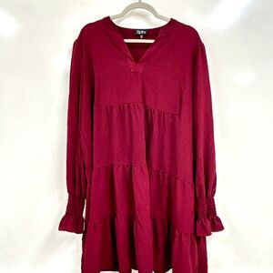 0114 Spin U.S.A Women's Maroon Dress 2XL